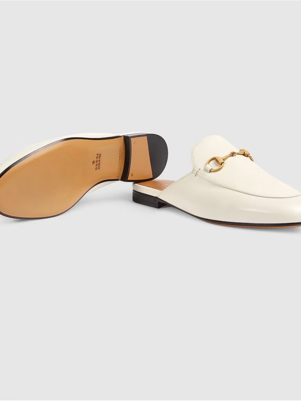 Gucci Princeton’s Women’s White Leather Horsebit Mule - Picture 4 of 10